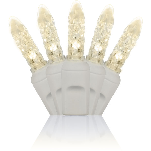 Wintergreen Lighting 70 Light LED IndoorOutdoor White Faceted Mini